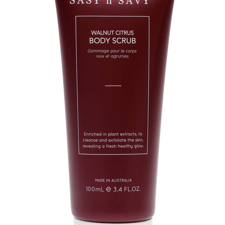 Walnut Citrus Body Scrub - 100ml for wholesale by Sasy n Savy Pty Ltd