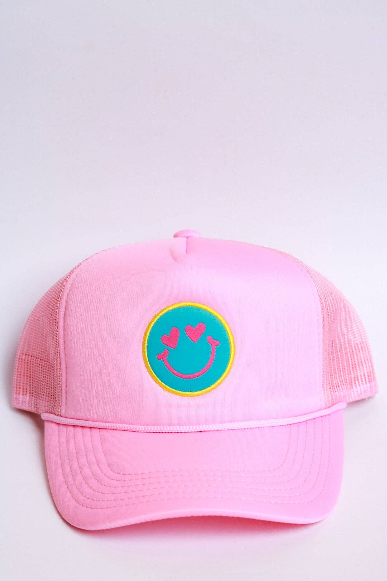 XOXO by magpies – wholesale Trucker hat – Women’s – XOXO by magpies | Bubblegum Pink Smiley Trucker
