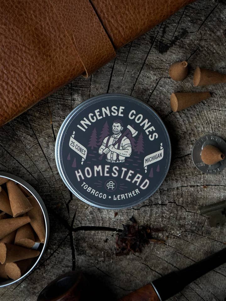Homestead | Tobacco + Leather Incense for wholesale by Ambush Candle Co.
