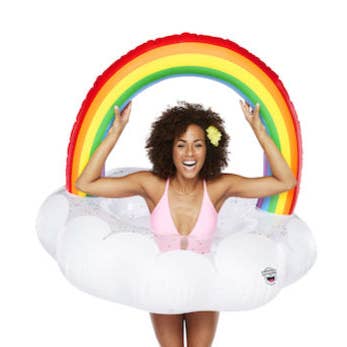 BigMouth Giant Rainbow Pool Float for wholesale by William Valentine Collection