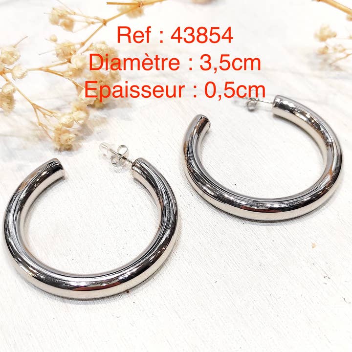 LOLO & YAYA - Wholesale Hoop Earrings - Lolo Creole hoops diameter 3.5cm and thickness 0.5cm1