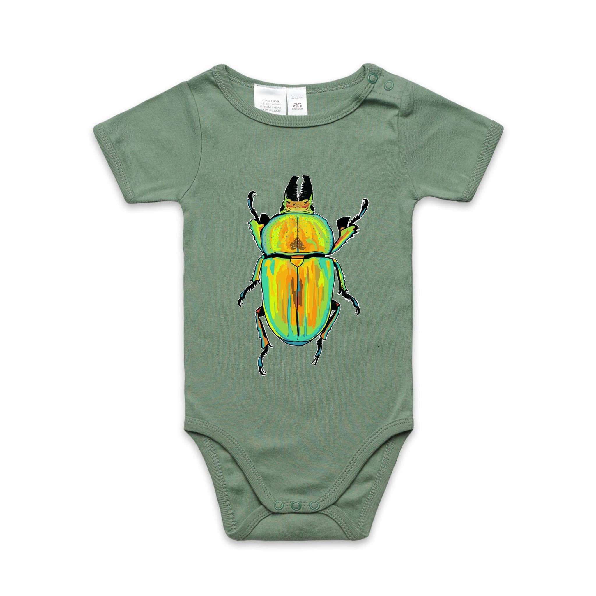 High Tees - Wholesale Bodysuit (Non-Footed) - Baby - Golden Stag Beetle All in One Romper5