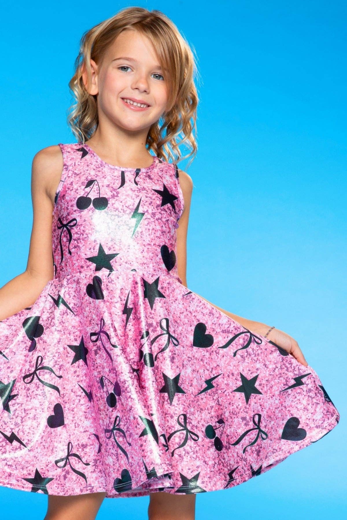 PixieLane - Wholesale Dress - Kids - Glitter Tank Super Twirl Dress5