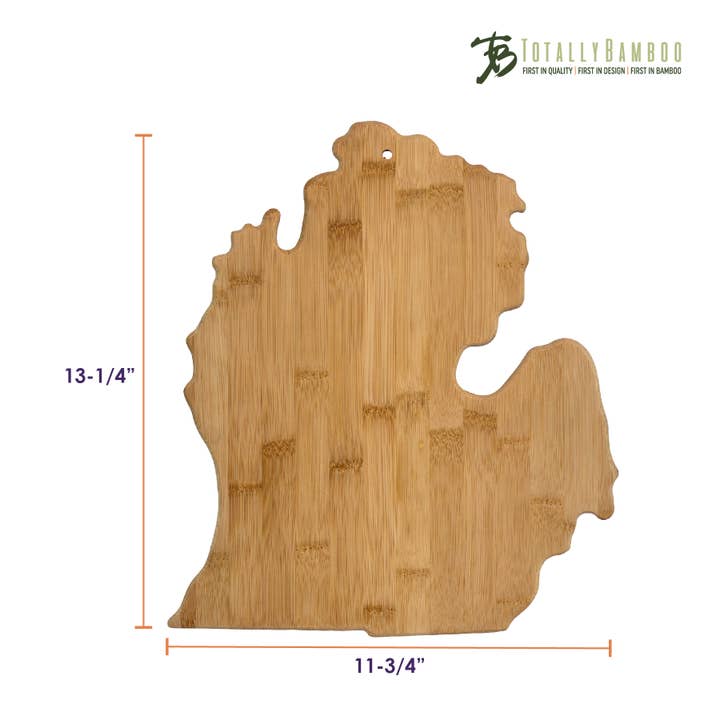 Totally Bamboo - Wholesale Cutting Board - Michigan State-Shaped Bamboo Serving & Cutting Board5