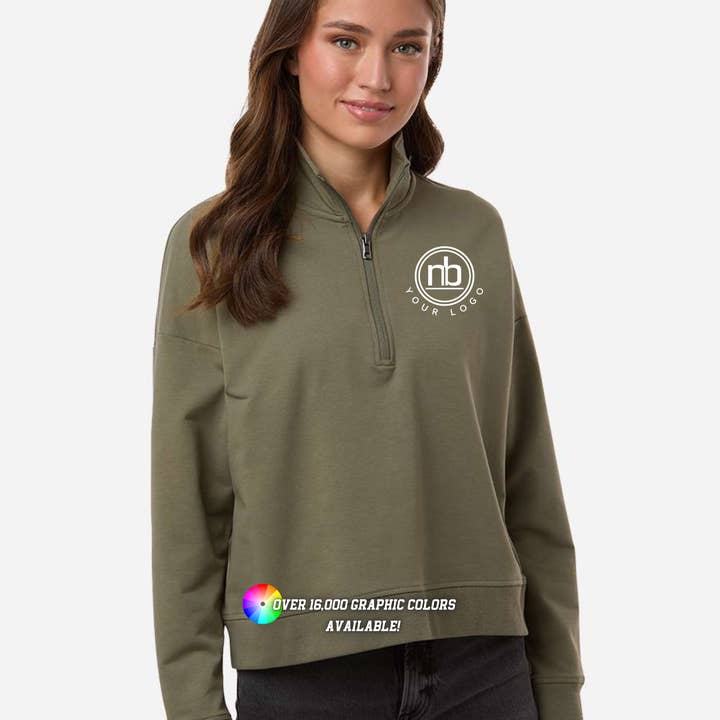 Pulôver de Fecho de Quarto de Zíper de Estúdio Personalizado de Pilates Barre Fitness por atacado de Faith & Life Christian Brands