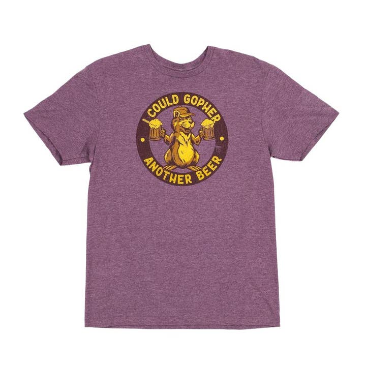 Love From USA - Wholesale Screen Printed T-Shirt - Unisex - Minnesota Gopher a Beer Tee