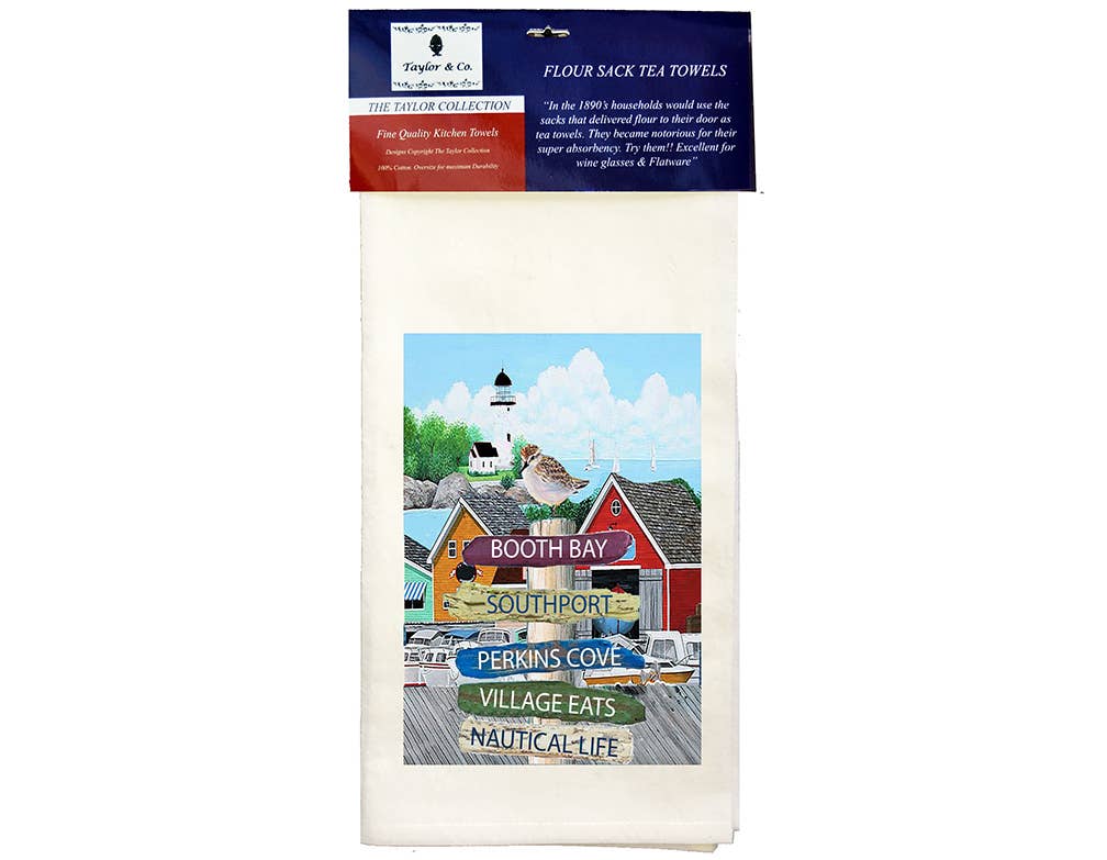 Taylor & Co.  - The Taylor Collection - Wholesale Tea Towel - Flour Sack Tea Towels Custom Harbor Signs 100% Cotton0