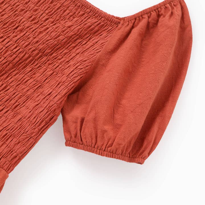 Orange Family Matching Plaid Shirt or Shirred Bodice Tiered Dress for wholesale on Faire24