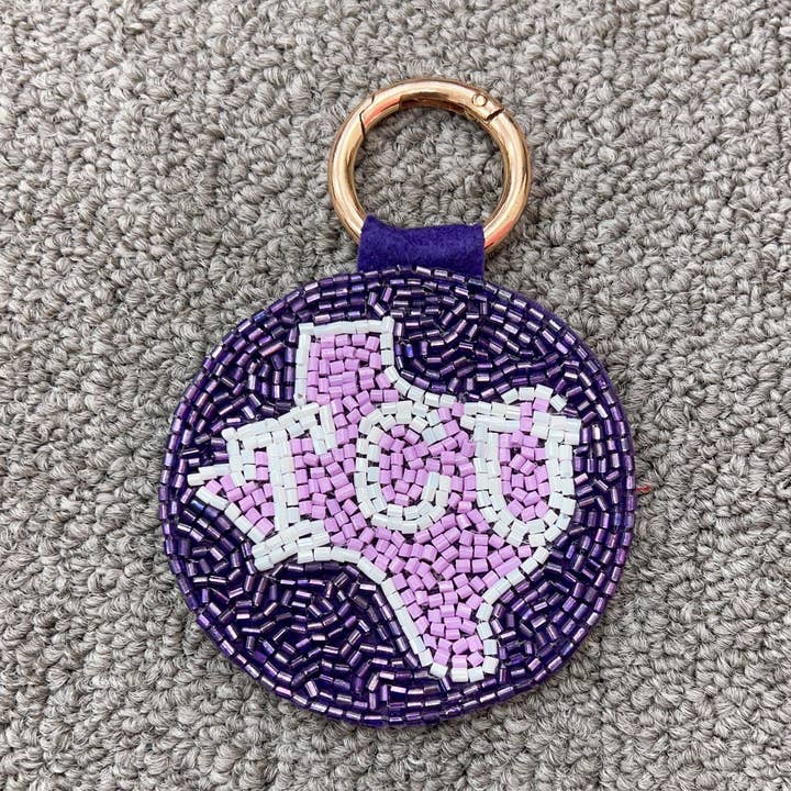 TCU Texas sleutelhanger voor wholesale door Treasure Jewels Inc.