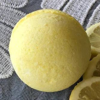 Lemon Bliss Bath Bomb for wholesale by Freckled Bliss