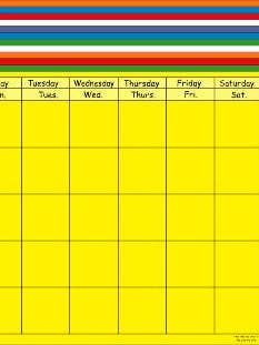 Horizontal Calendar - Set of 12 for wholesale by Creative Shapes Etc.