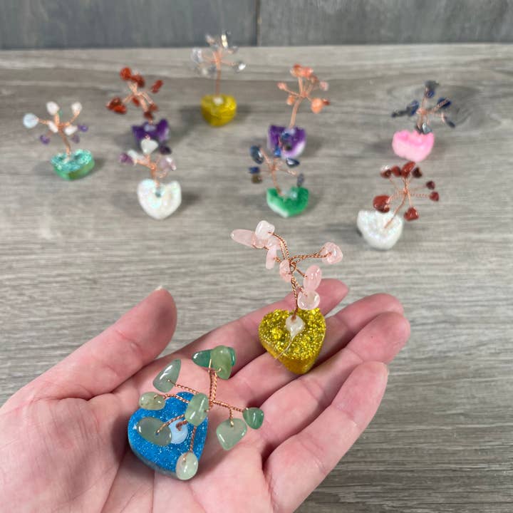 Assorted Gemstone Trees with Copper Wire - Small for wholesale by Keystone Crystals