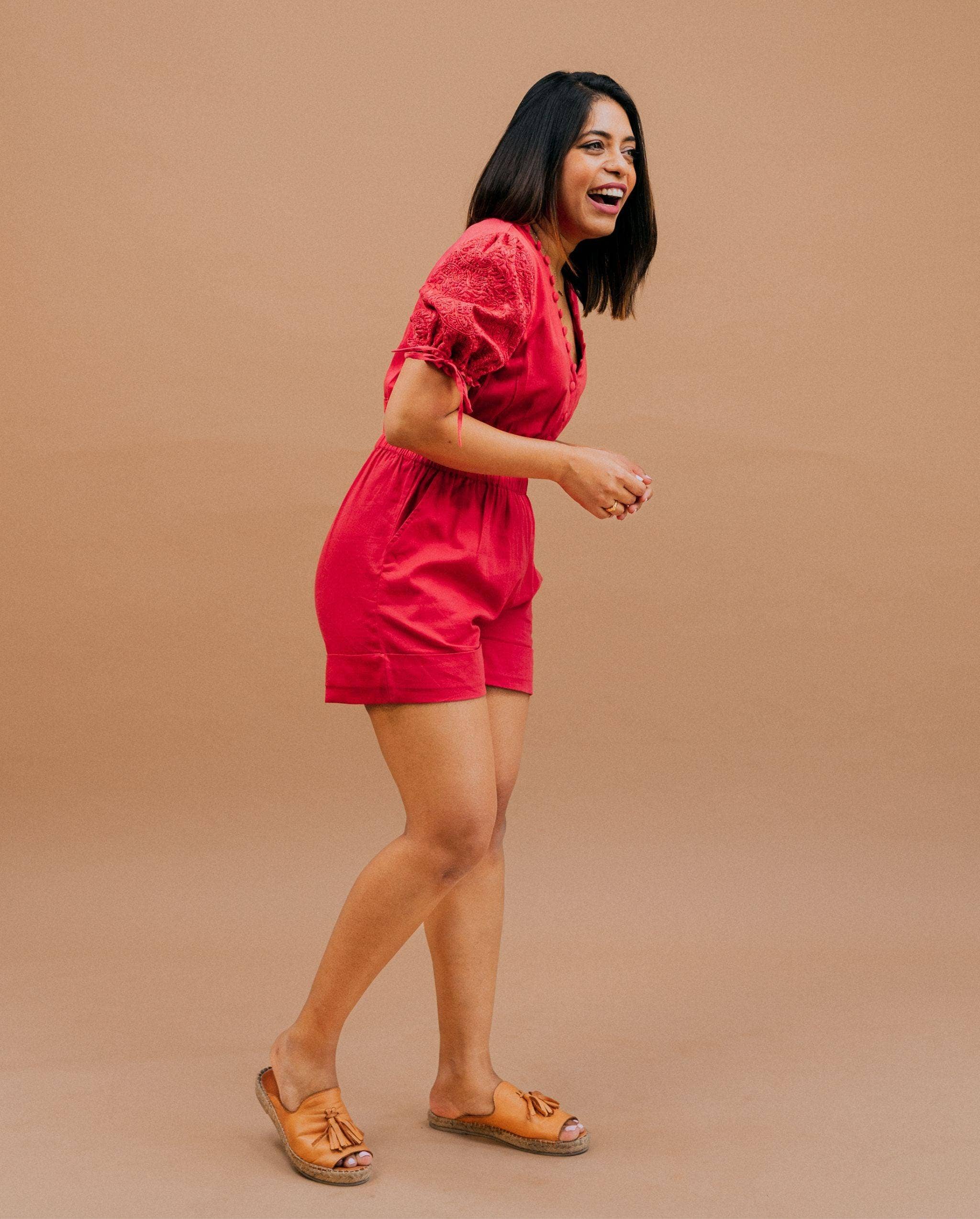 Kaasida | Women Fashion Boutique - Wholesale Romper - Women's - Gulnari Cotton Playsuit4