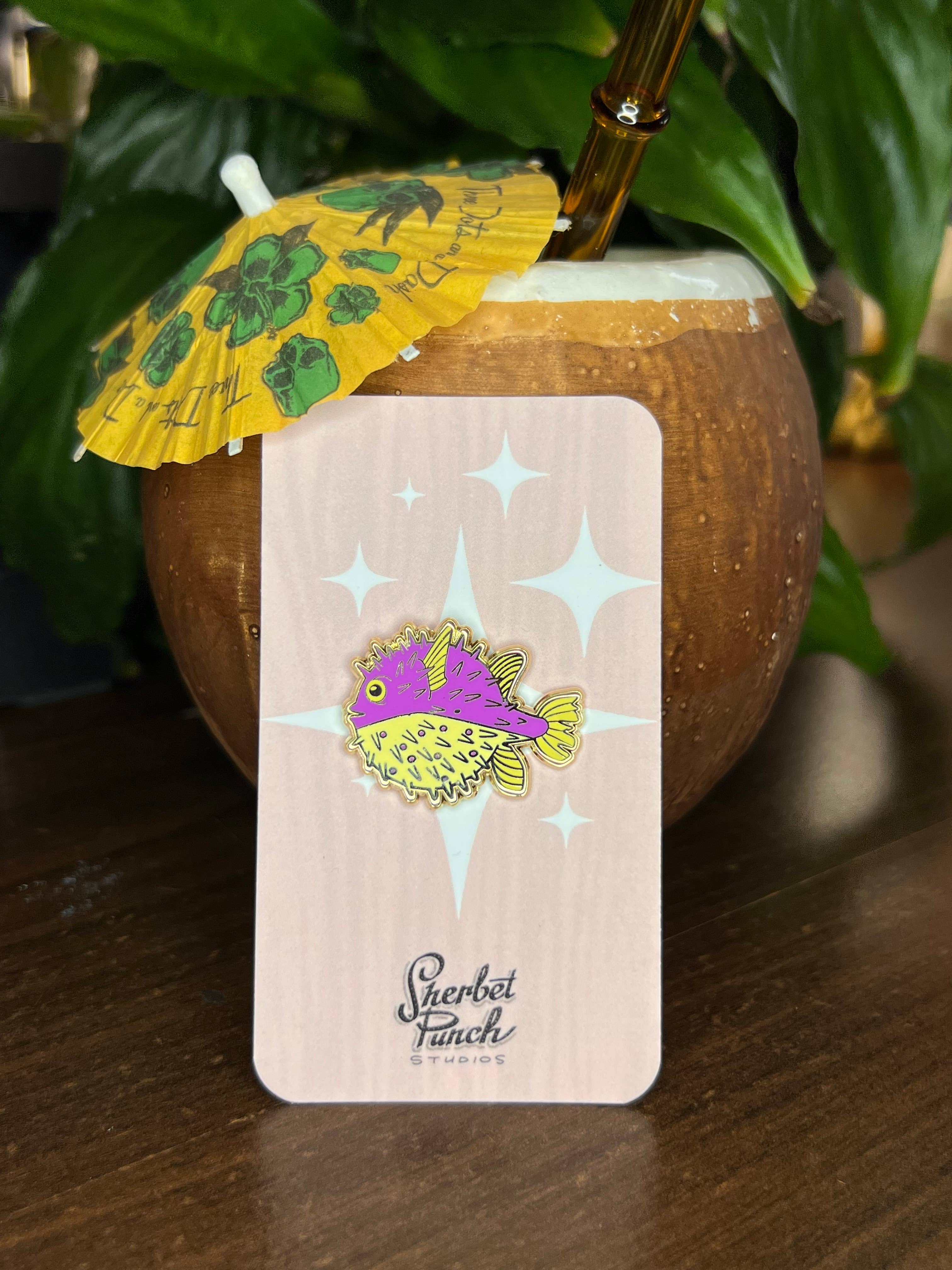 Sherbet Punch Studios - Wholesale Lapel Pin/Button - Puffer Fish enamel pins4