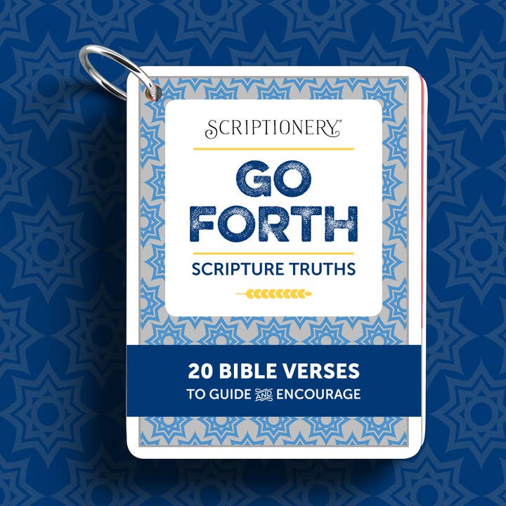 Cartes flash Go Forth Encourageant les versets de la Bible pour la vente par Mod Day Art
