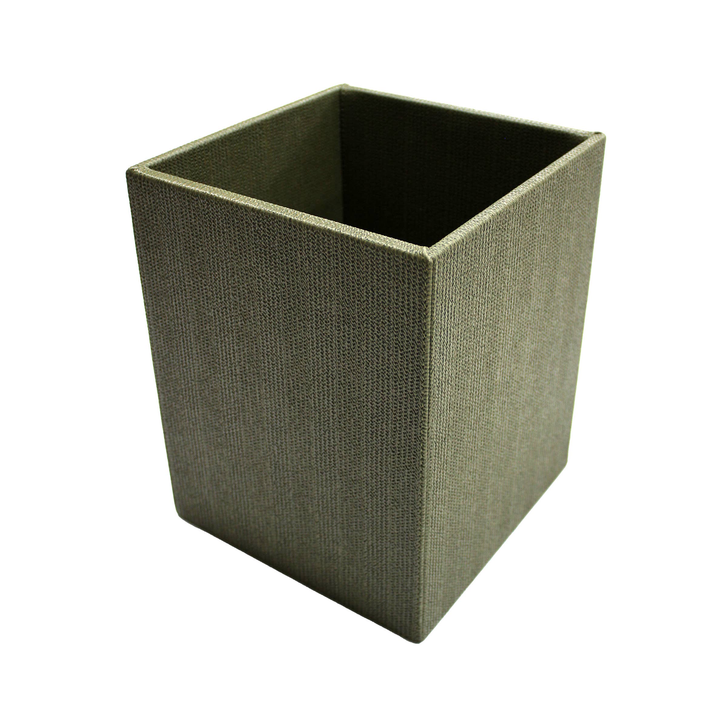 Signature Home Collection GmbH - Wholesale Trashcan/Trash Bin - Wastebasket square pattern green trash can faux leather