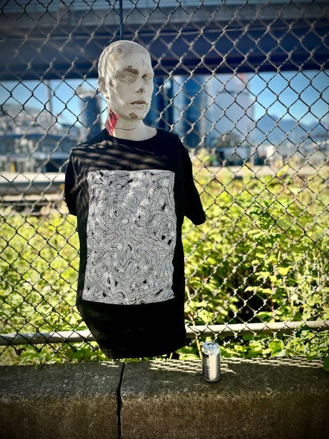 Three Raccoons - Wholesale Screen Printed T-Shirt - Unisex - WORMS tee.