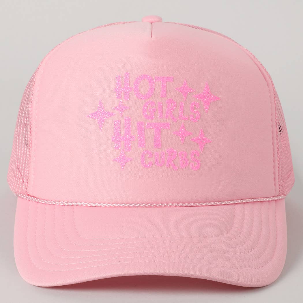 Fashion City - Wholesale Truckerpet - Dames - Heet Meiden Raken Stoepranden Glitter Logo Schuim Trucker Pet3