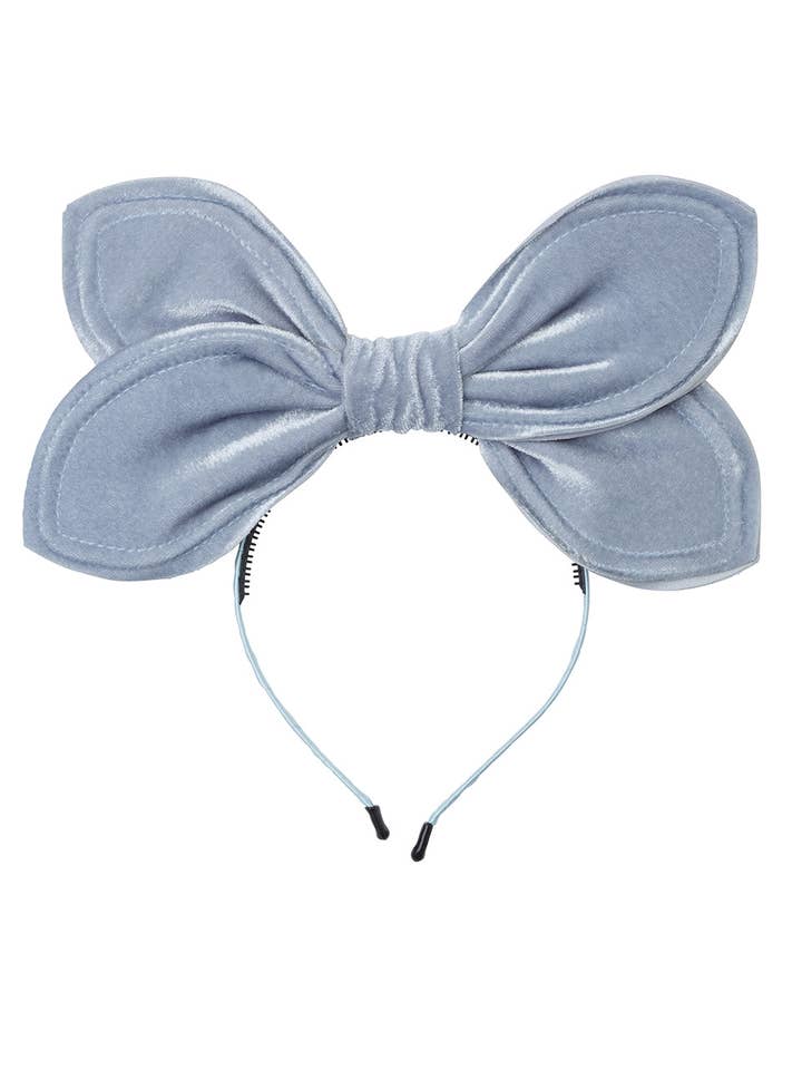 Growing Orchid Velvet Headband - Antique Blue for wholesale by Project 6 NY Kids