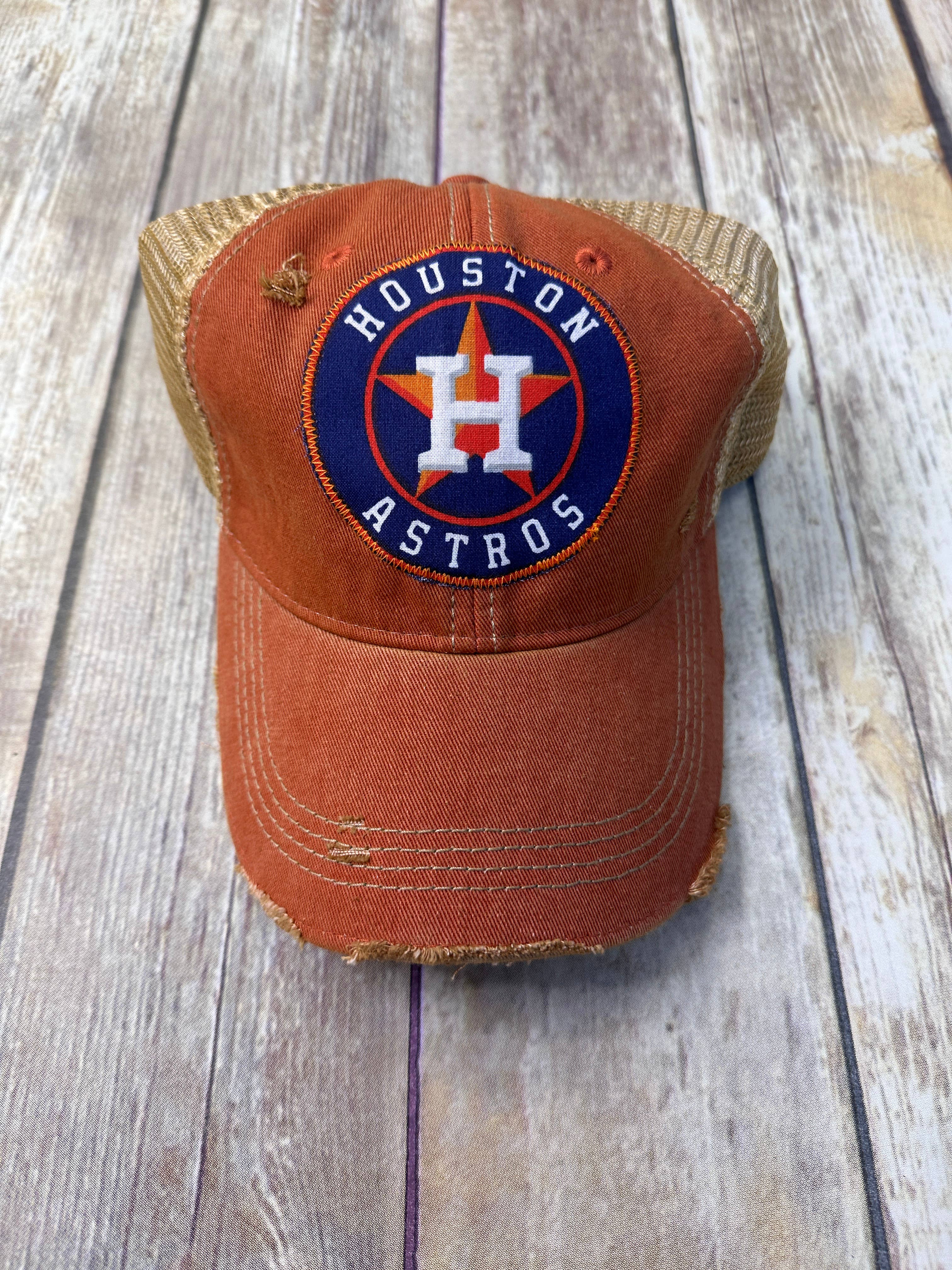 Sweet Texas Treasures - Wholesale Trucker Hat - Unisex - Houston Baseball Circle Dirty Trucker Hat [All Colors]15