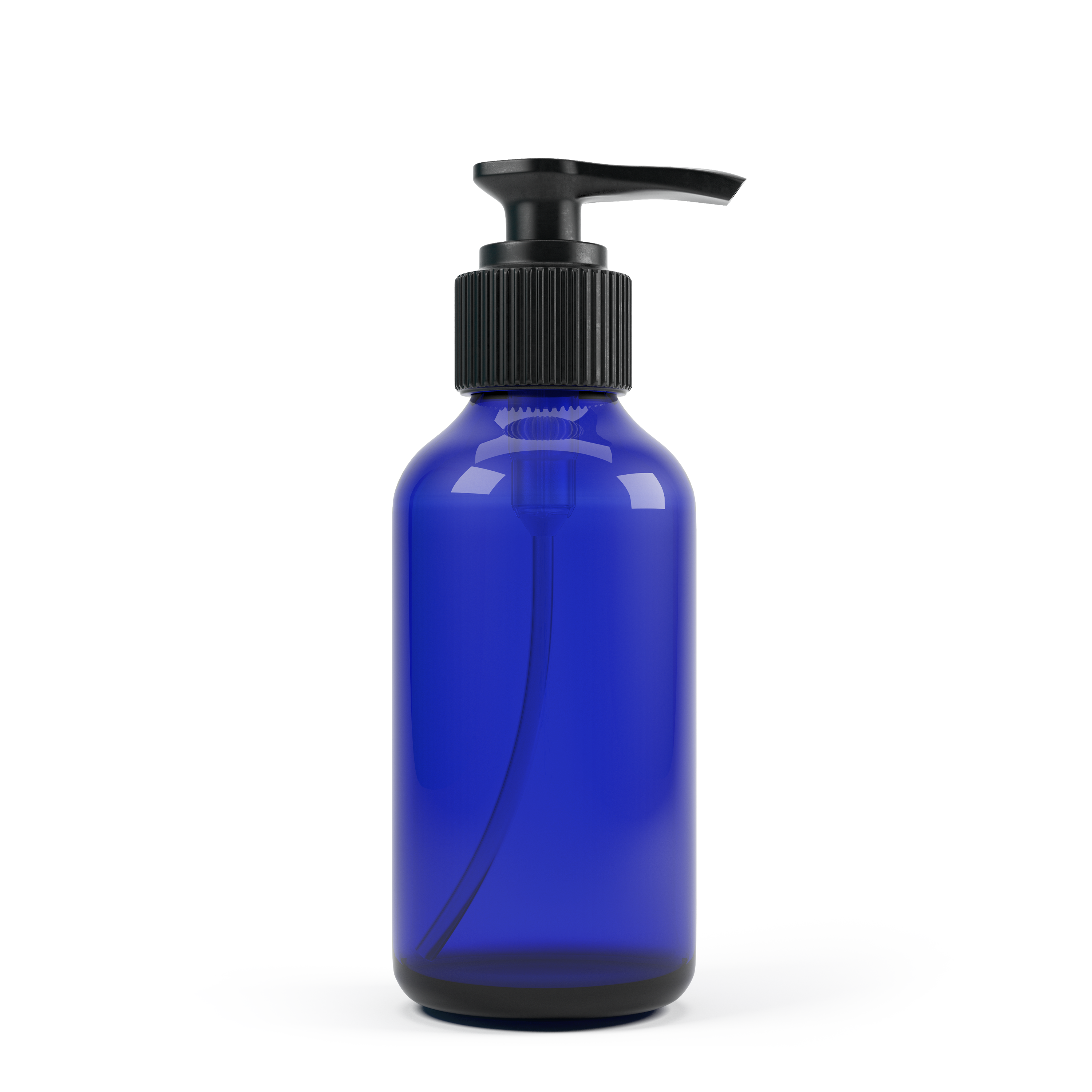 Matrix Aromatherapy - Wholesale Soap Dispenser - 4oz Empty Blue Glass Lotion/Soap Bottle2
