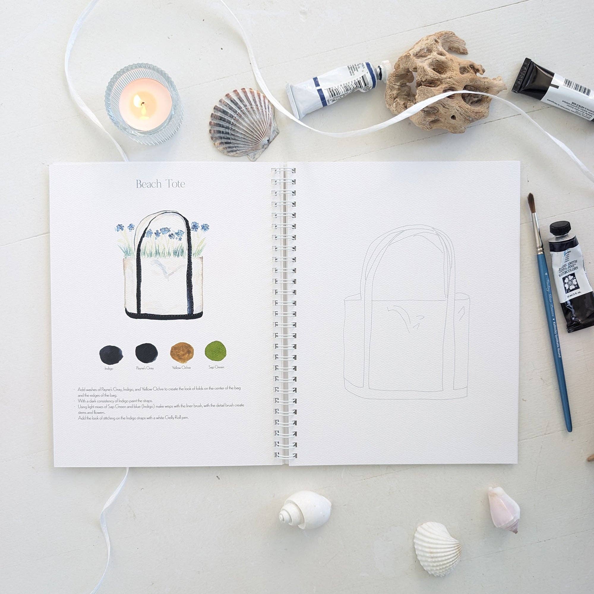 Finding Silver Pennies - Wholesale Crafts, Hobbies & DIY Book - Coastal Watercolor Workbook | Outlines + Video Tutorials9