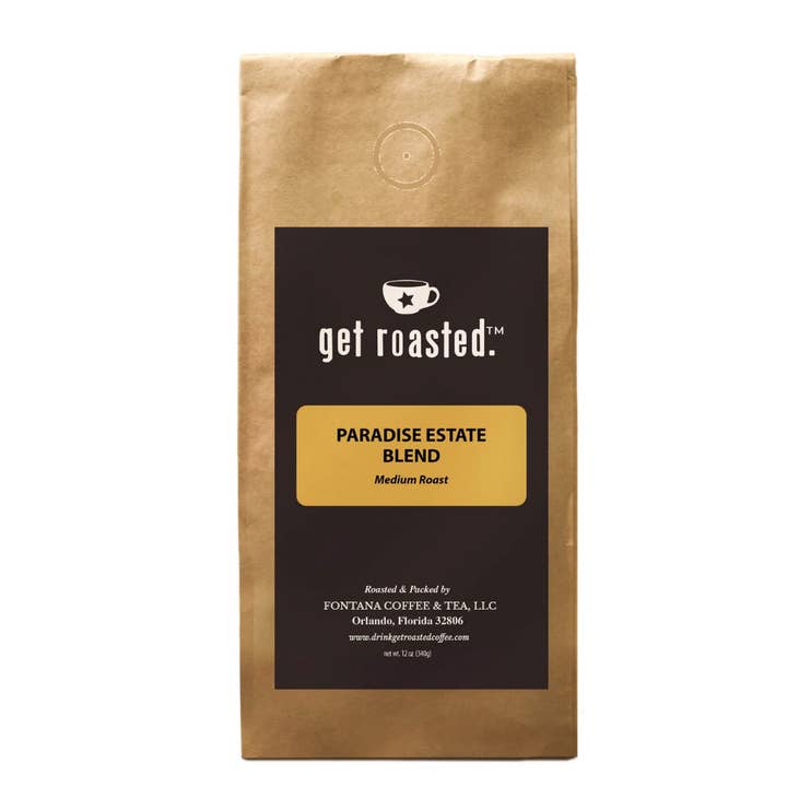 Paradise Estate Blend Mittlerer Braten, 12 oz für den Großhandel von Fontana Coffee & Tea, LLC