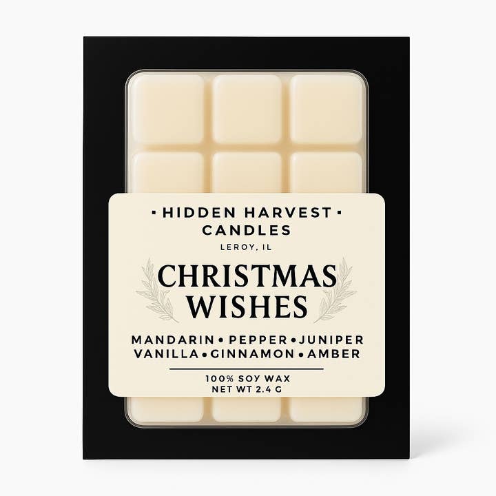 Vœux de Noël Fondants pour la vente par Hidden Harvest Candles