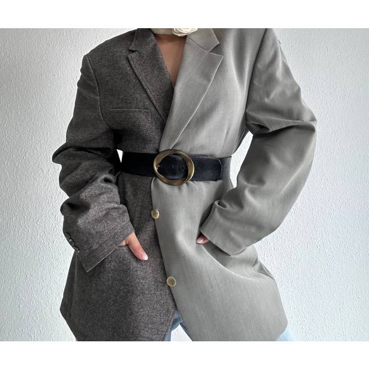 upcycle contrast blazer for wholesale by ERDLUXE