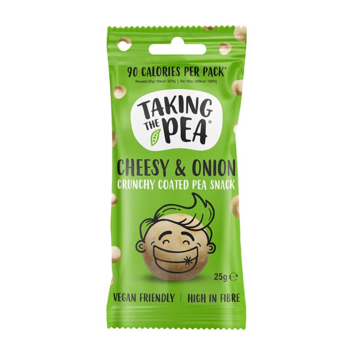 Taking The Pea Cheesy & Onion pea snacks - 25g Pod Pack for wholesale by Taking The Pea