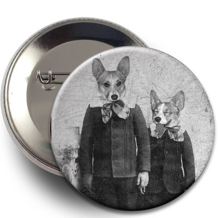 The Wild Oddisorium - Wholesale Lapel Pin/Button - Dog Buttons, Pins, Badges, POS, Funny Dogs in Clothes, Cute16