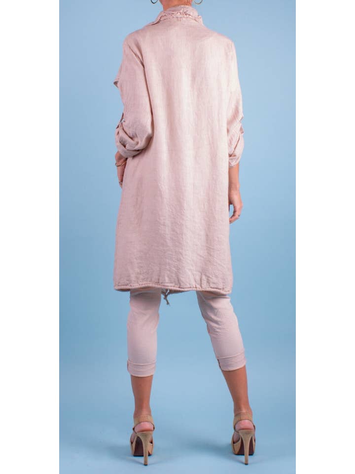 Gigi Moda - Wholesale Jacket - Women's - Shawl Style Long Linen Jacket5