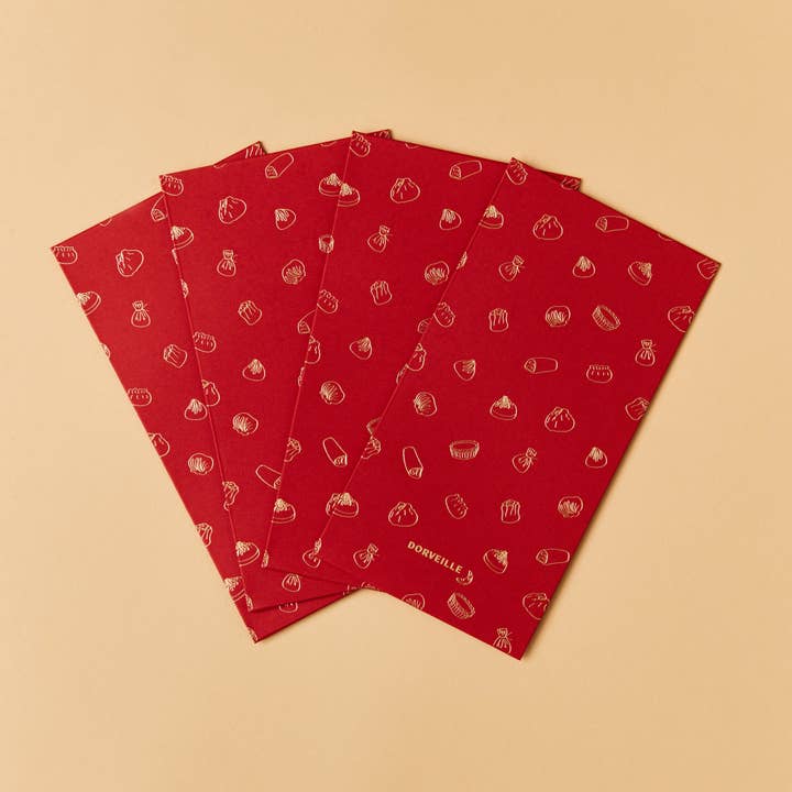 Chinese New Year Luxury Red Envelopes (Pack of 4) for wholesale by Dorveille