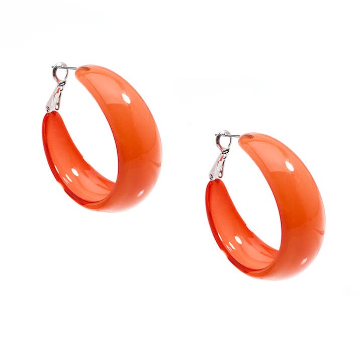 ZENZII Jewelry - Wholesale Hoop Earrings - Mod Resin Hoop Earring