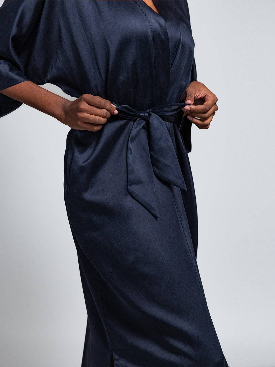 Meadow - Vente Peignoir – femme - Peignoir en soie style kimono6