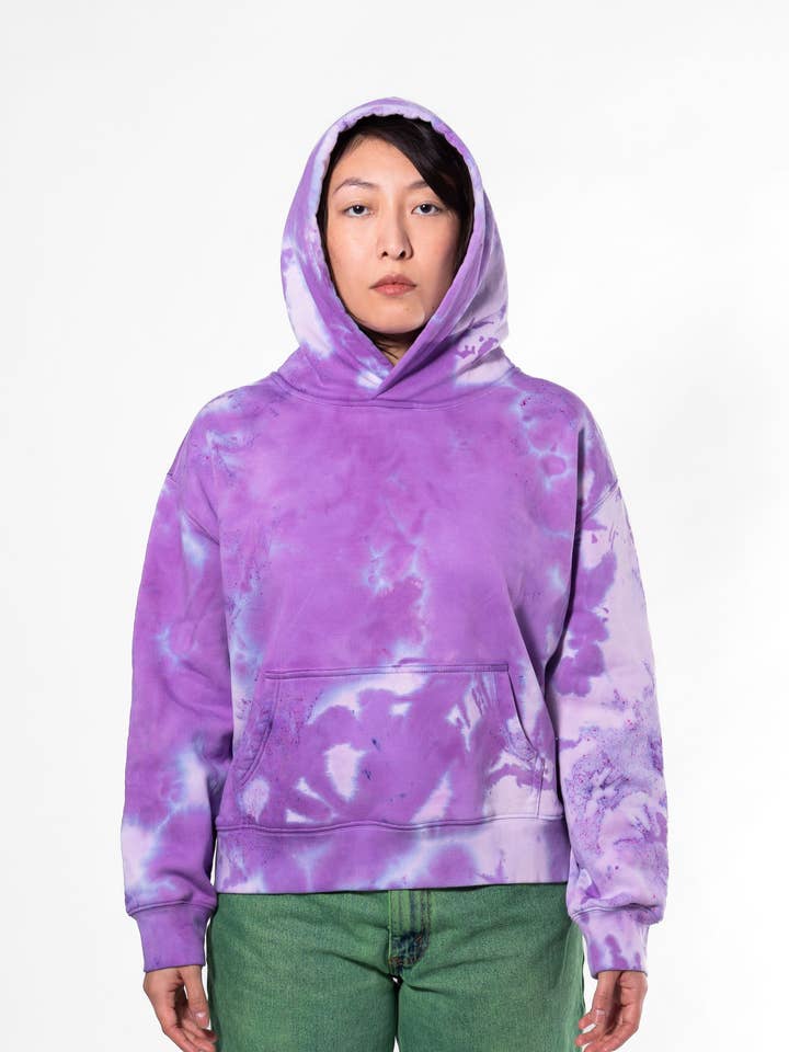 Felpa con cappuccio tinta orchidea per la vendita all'ingrosso da parte di Shelbe Shop