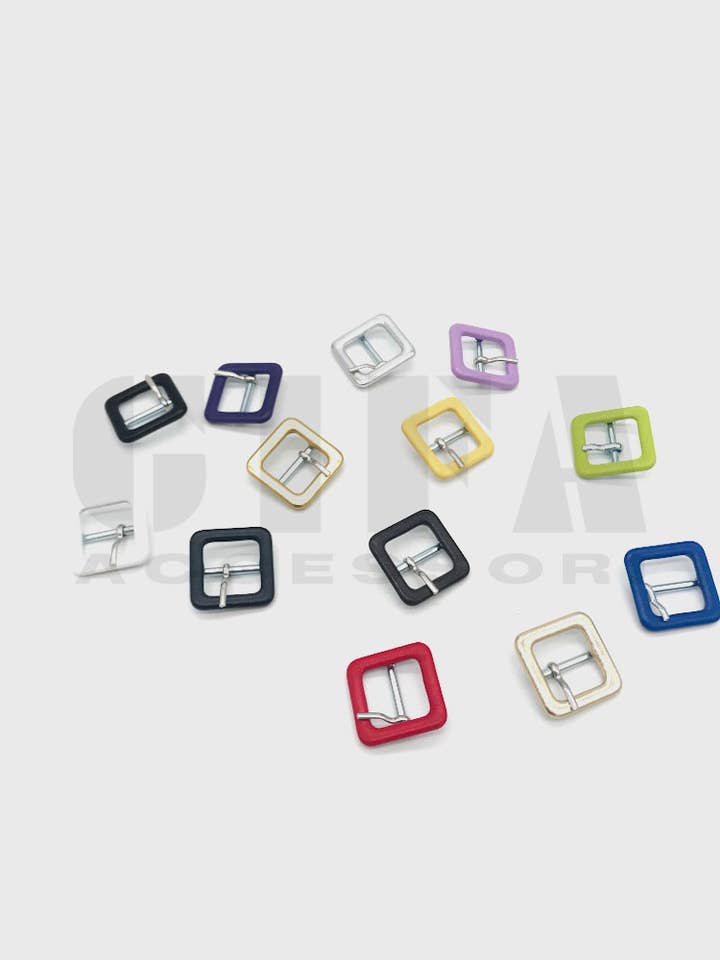 Vierkante gesp bekleed met imitatieleer 2 cm voor wholesale door Gifa Accessori
