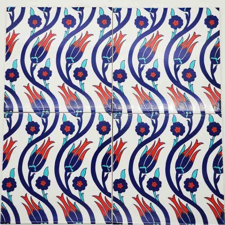 Iznik Ceramic Tiles- Set Of 4 for wholesale by Natto USA