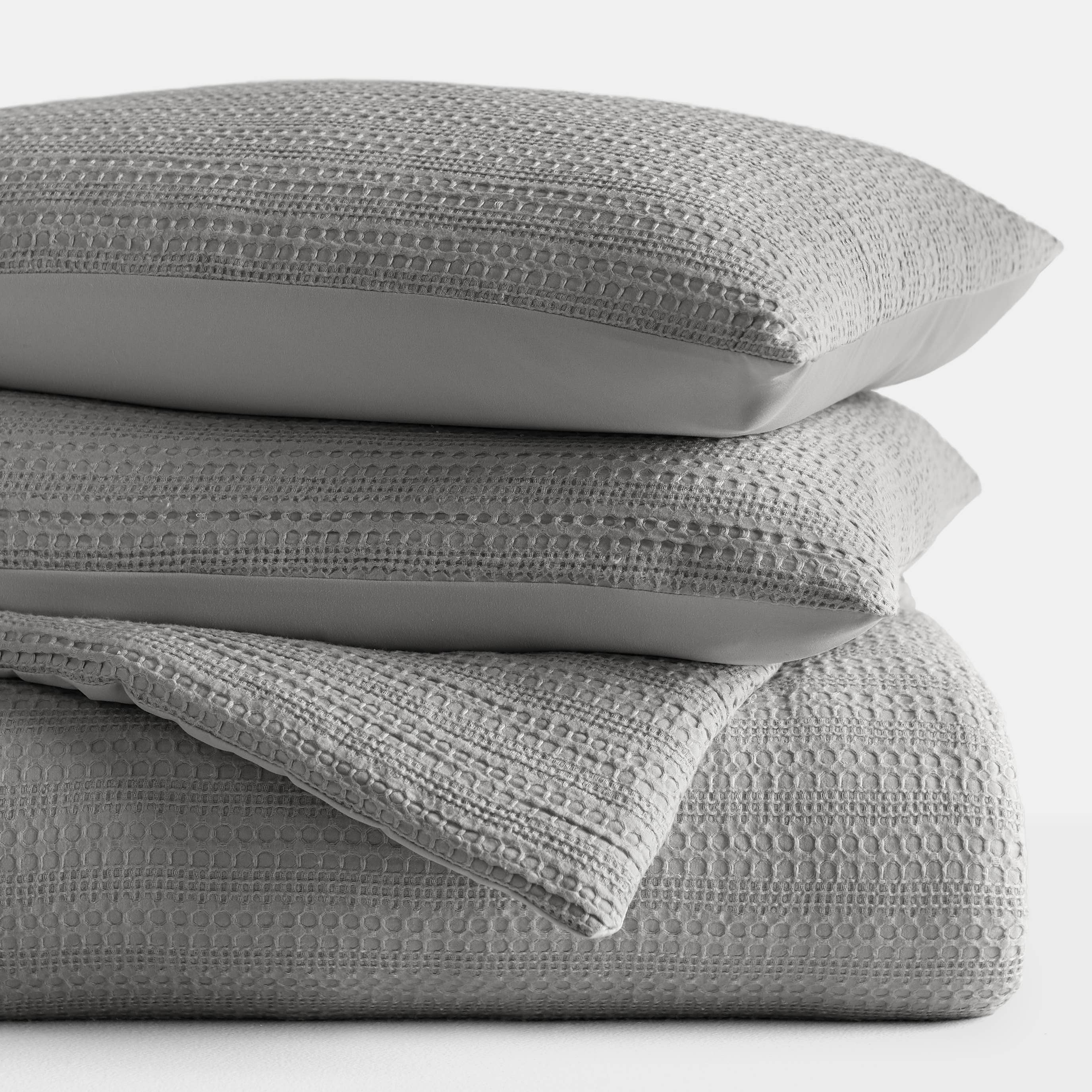 ienjoy Home - Wholesale Bedding Set - Waffle Textured 3 Piece Down Alternative Comforter Set5