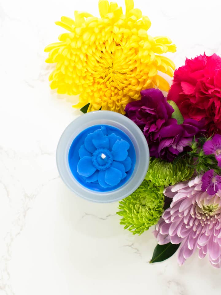 Anemone Flower Candle, Eco -Friendly Candle -multiple sizes for wholesale by Multifaceted™ Artisan Candles