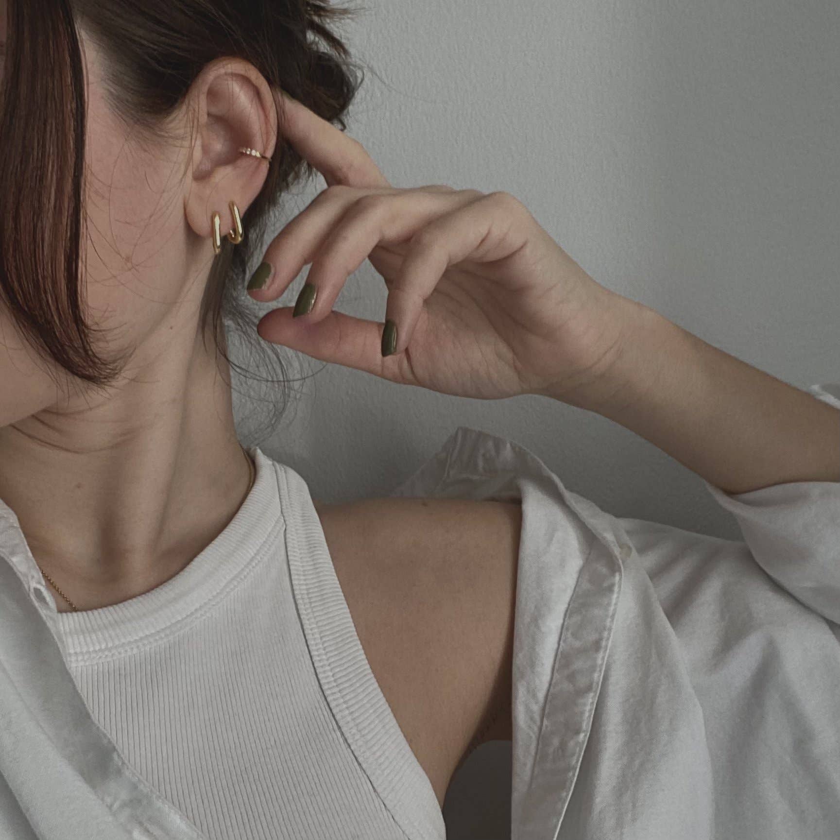 Love Local Jewelry - Vente Créoles - Créoles Brooklyn 1,1 cm en argent 925 avec plaquage or 18k ou argent 9997