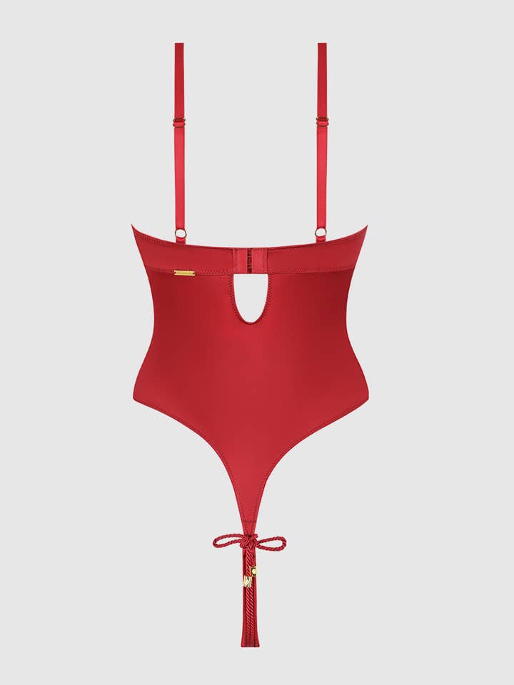 House of Desire - Wholesale Lingerie bodysuit – Women's - IRYNA SILKY MICRO & ROPE CROTCHLESS TEDDY14