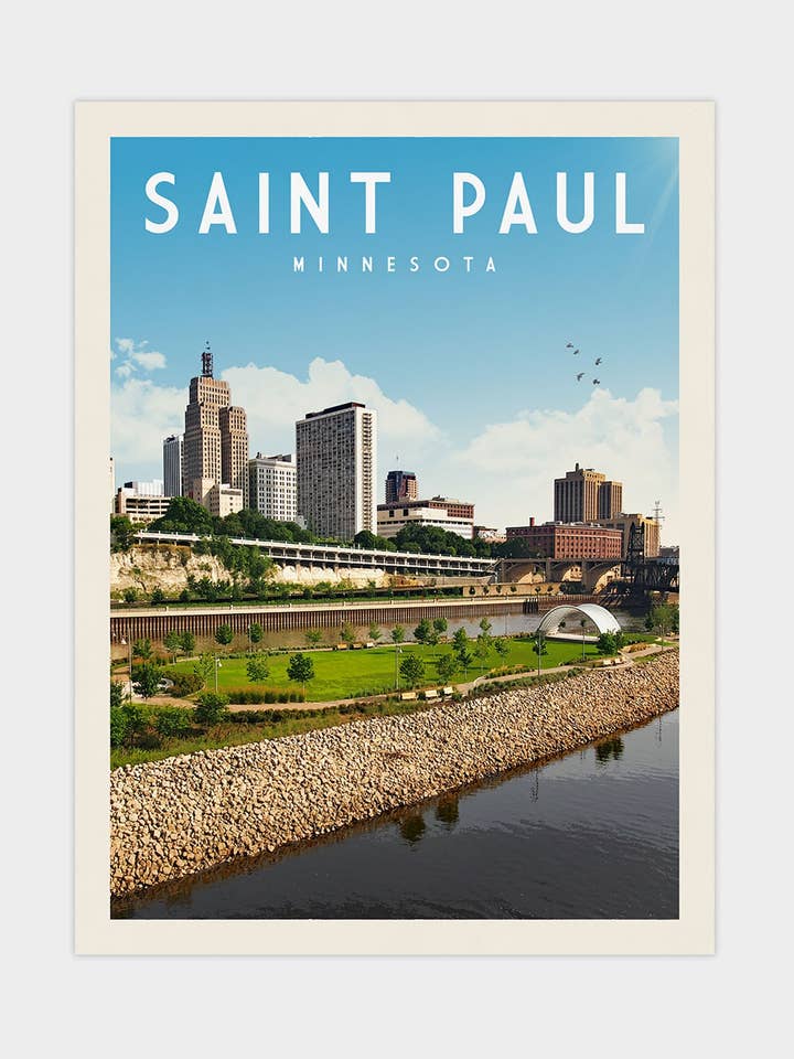 Saint Paul, Minnesota - Impression de voyage vintage pour la vente par Vintaprints