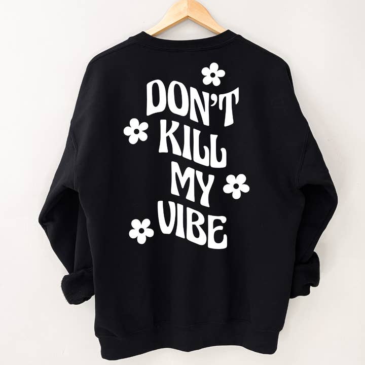 T-Shirt Technique Don't Kill My Vibe Noir pour la vente par Forensic Myles