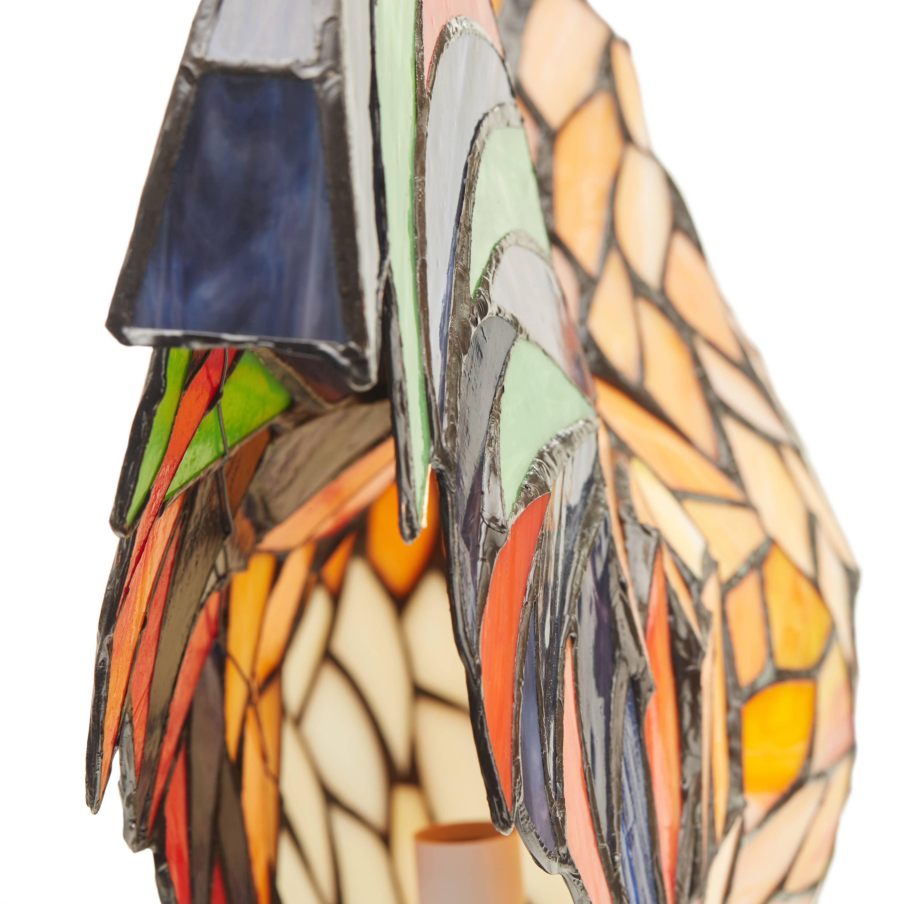 River of Goods - Wholesale Accent/Desk Lamp - 15"H Tiffany-style Rooster Multi-Color Novelty Accent Lamp10