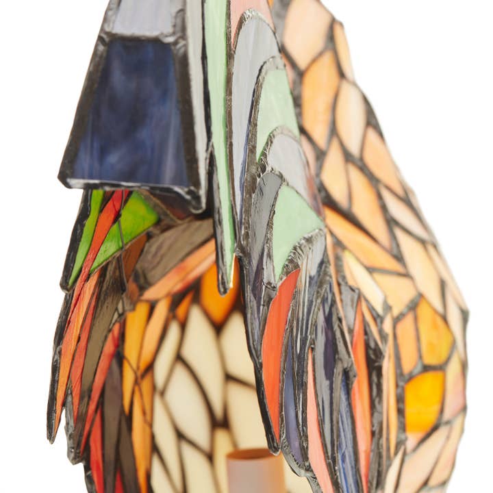 River of Goods - Wholesale Accent/Desk Lamp - 15"H Tiffany-style Rooster Multi-Color Novelty Accent Lamp10