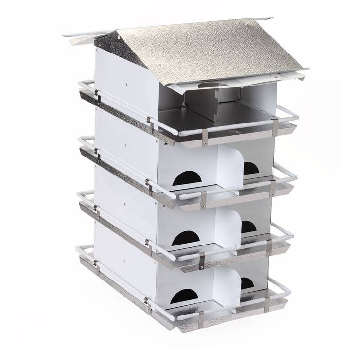 Birds Choice - Wholesale Bird House - Purple Martin House with Starling Resistant Entrance Holes 4 Floor 16 Room Assembled