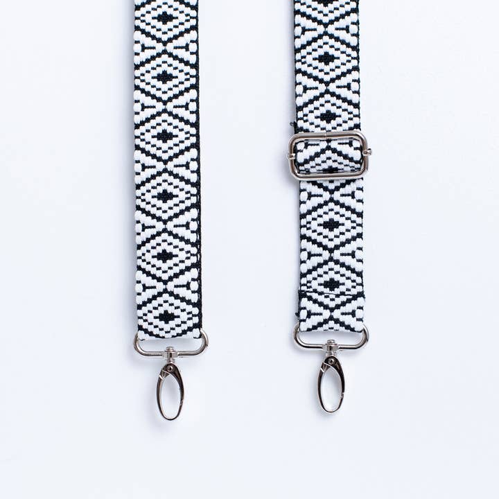 Adjustable Removable Geometric Black & White Strap for wholesale by KORK & Inspired by KORK