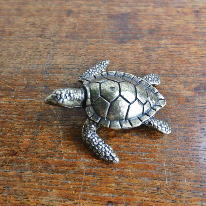 Small Brass Sea Turtle Ocean Creature Figurine for wholesale by Superior Stones & Gifts INTL LLP