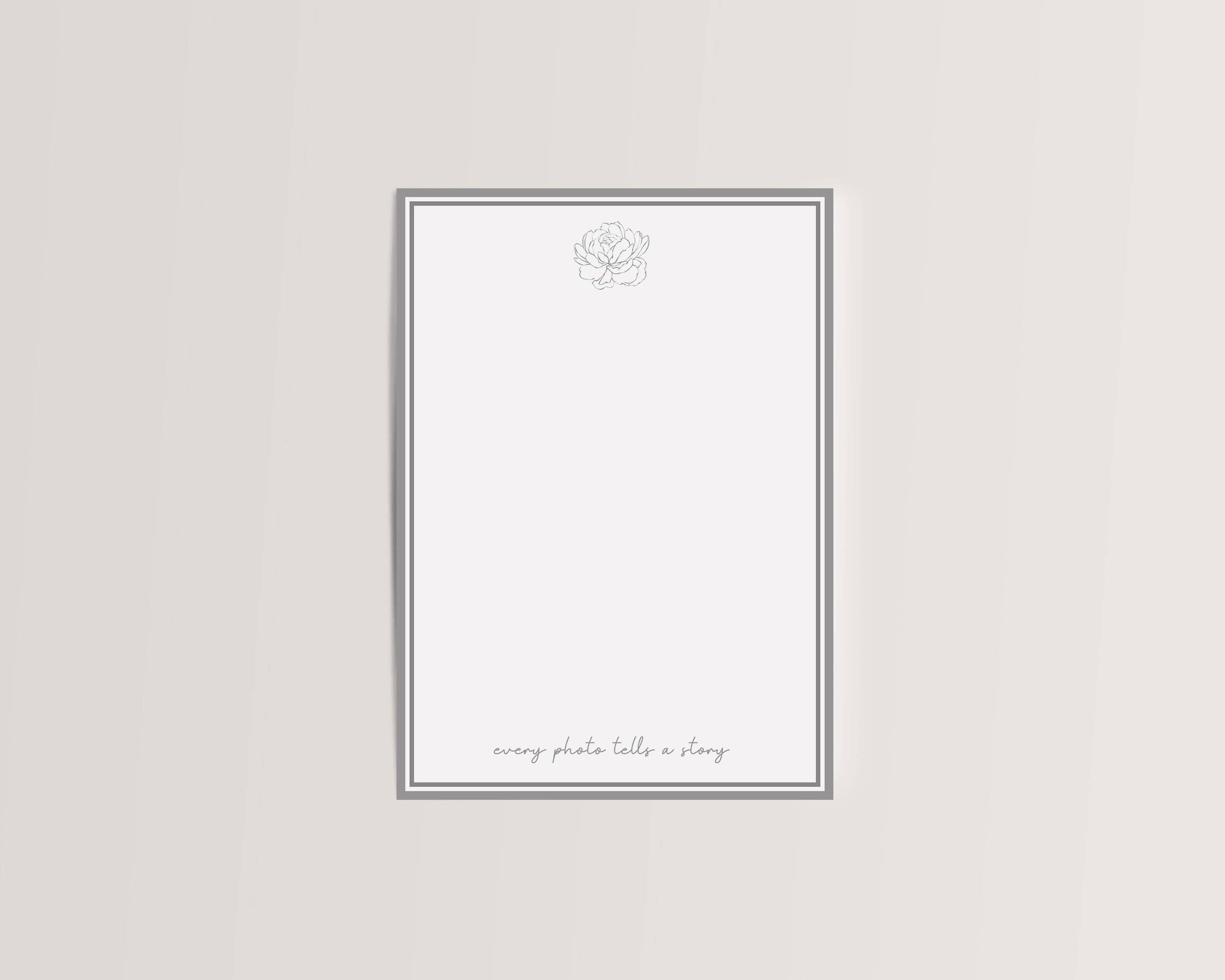 Mat & Ink – wholesale Bildram – Svart Blommig Minimalistisk Fotomatta2